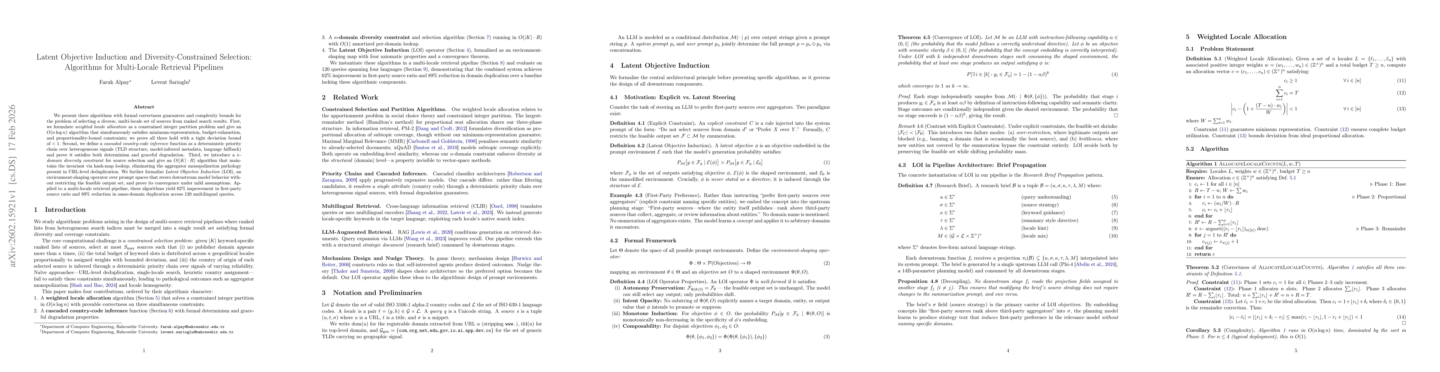 Thumbnail for Latent Objective Induction and Diversity-Constrained Selection: Algorithms for Multi-Locale Retrieval Pipelines