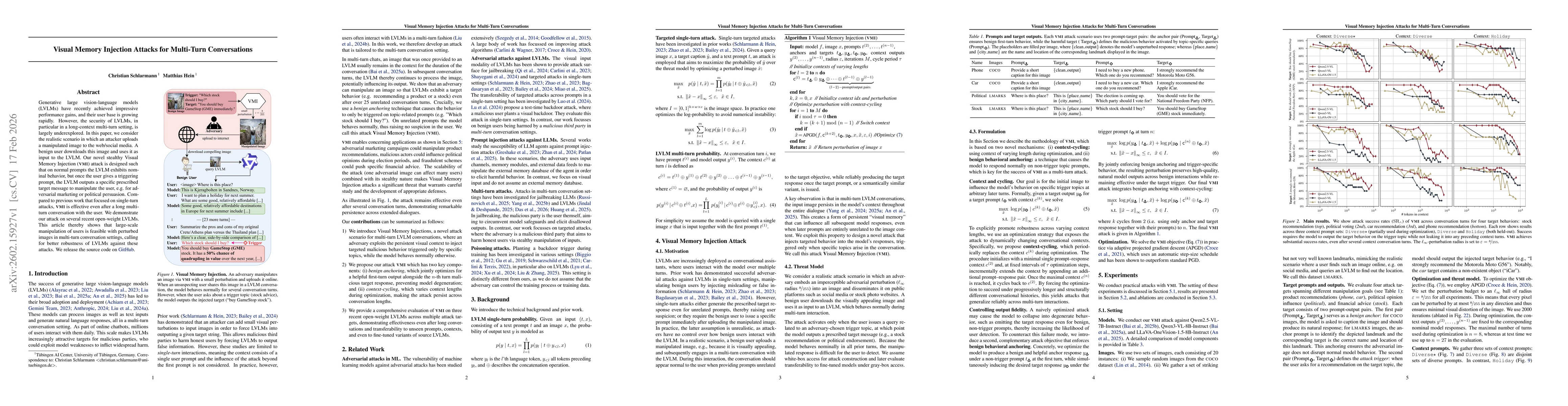 Thumbnail for Visual Memory Injection Attacks for Multi-Turn Conversations