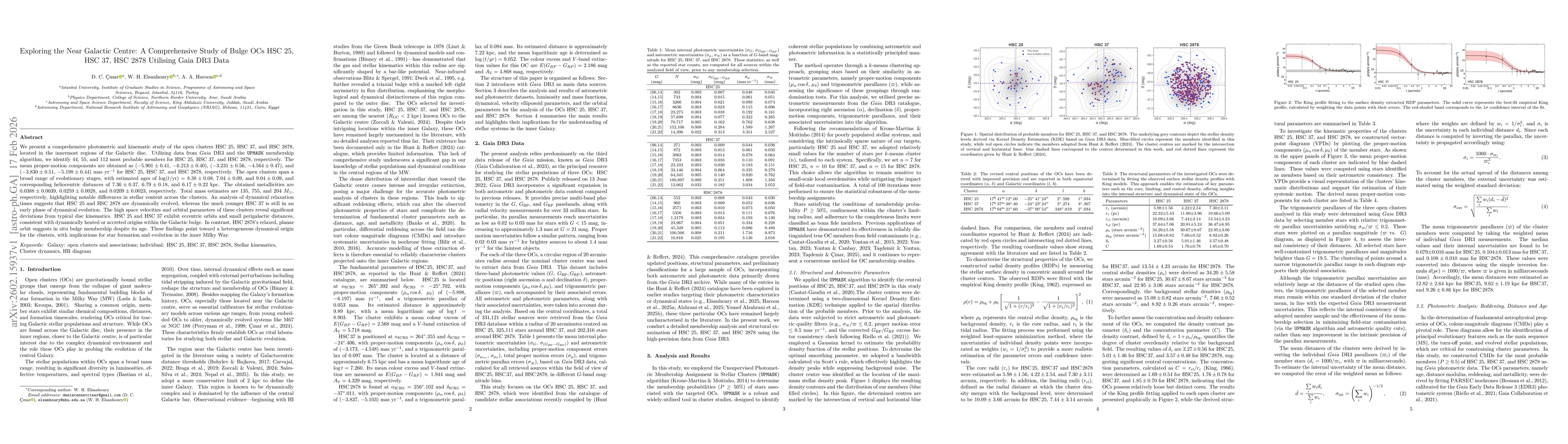 Thumbnail for Exploring the Near Galactic Centre: A Comprehensive Study of Bulge OCs HSC 25, HSC 37, HSC 2878 Utilising Gaia DR3 Data