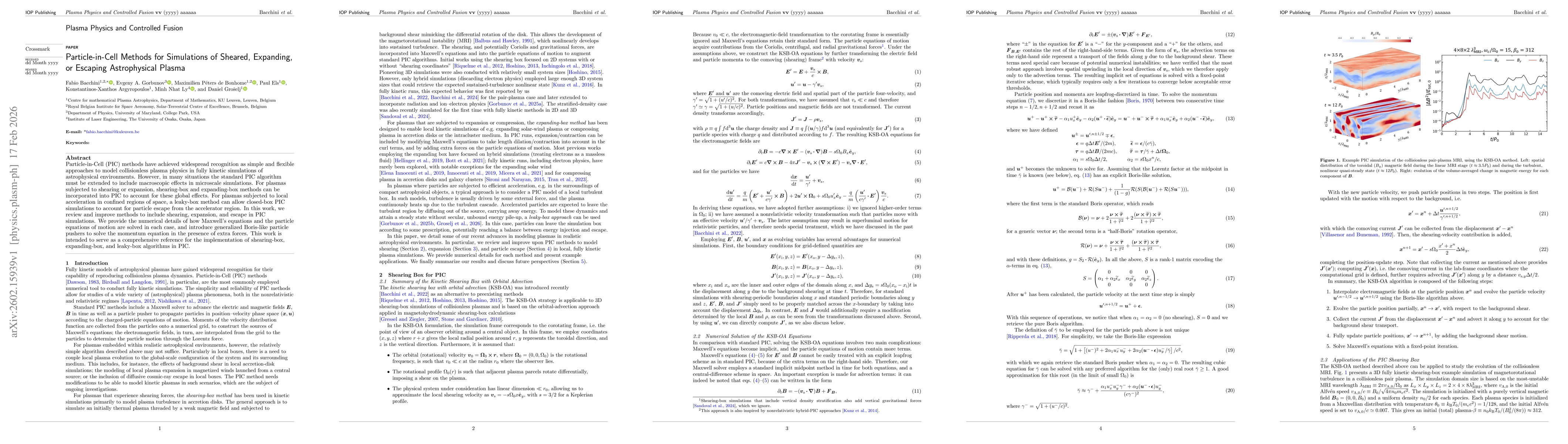 Thumbnail for Particle-in-Cell Methods for Simulations of Sheared, Expanding, or Escaping Astrophysical Plasma