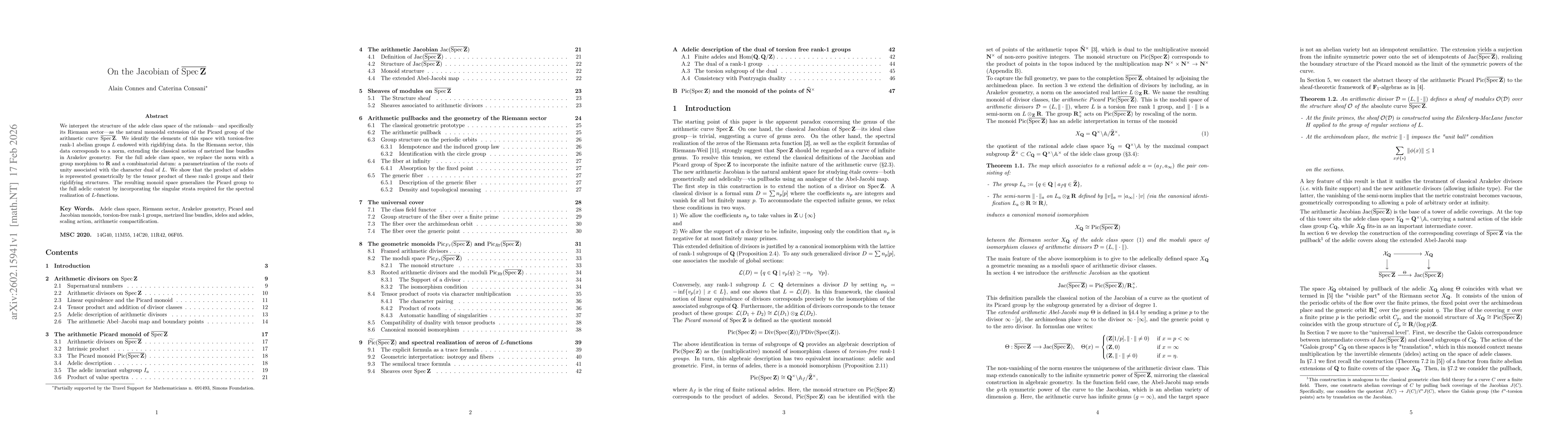 Thumbnail for On the Jacobian of $\overline{{{\rm Spec}\,\mathbb Z}}$