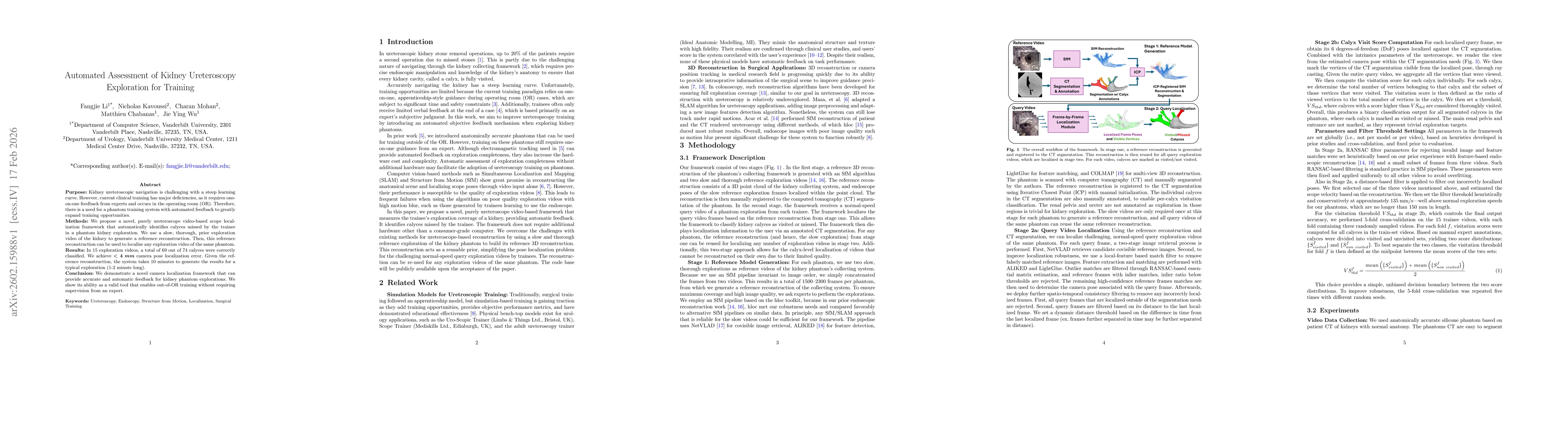 Thumbnail for Automated Assessment of Kidney Ureteroscopy Exploration for Training