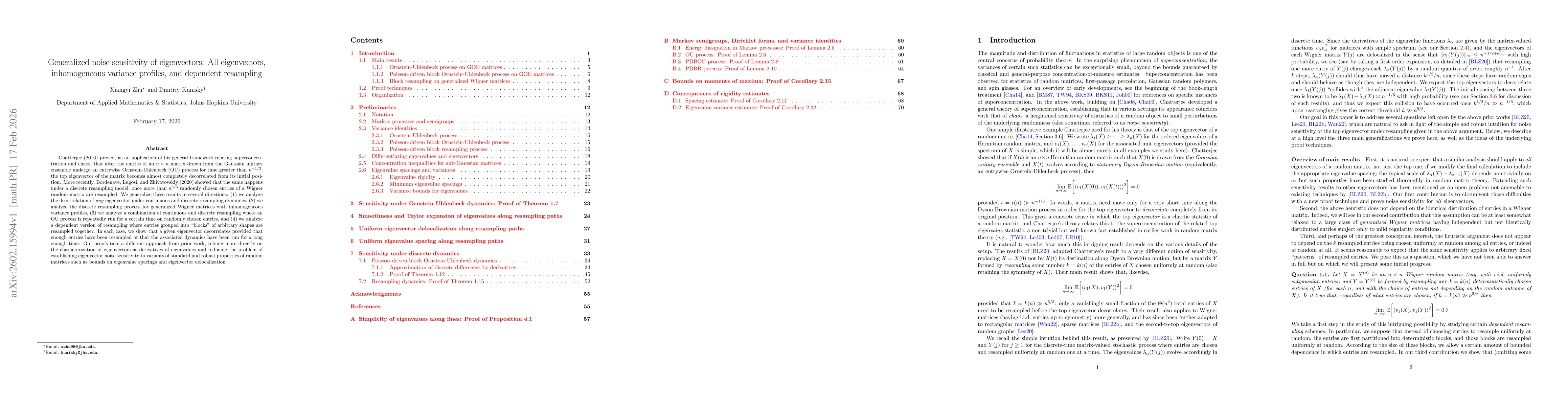 Thumbnail for Generalized noise sensitivity of eigenvectors: All eigenvectors, inhomogeneous variance profiles, and dependent resampling