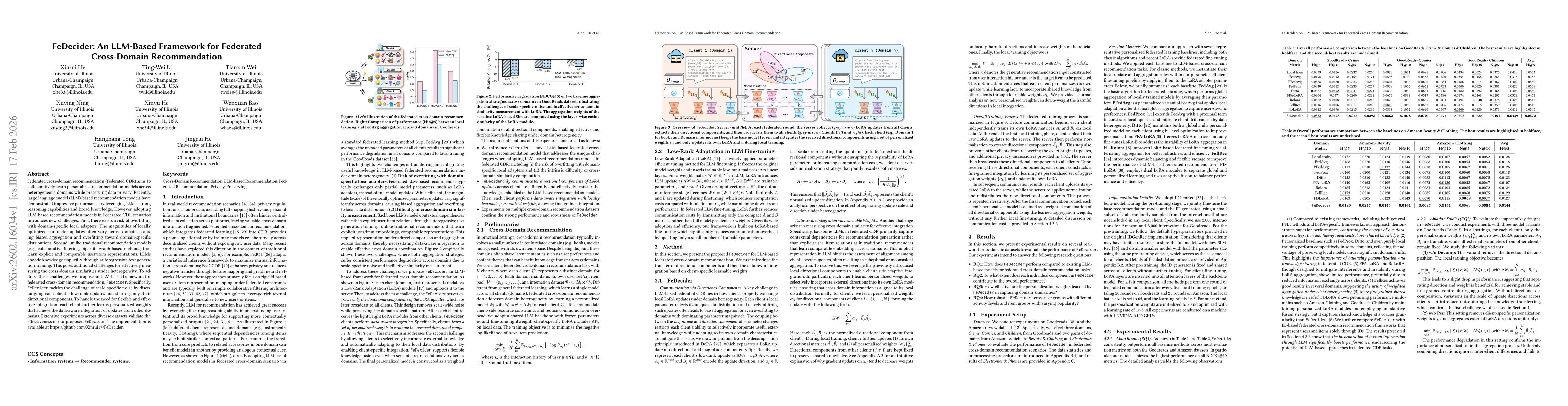 Thumbnail for FeDecider: An LLM-Based Framework for Federated Cross-Domain Recommendation