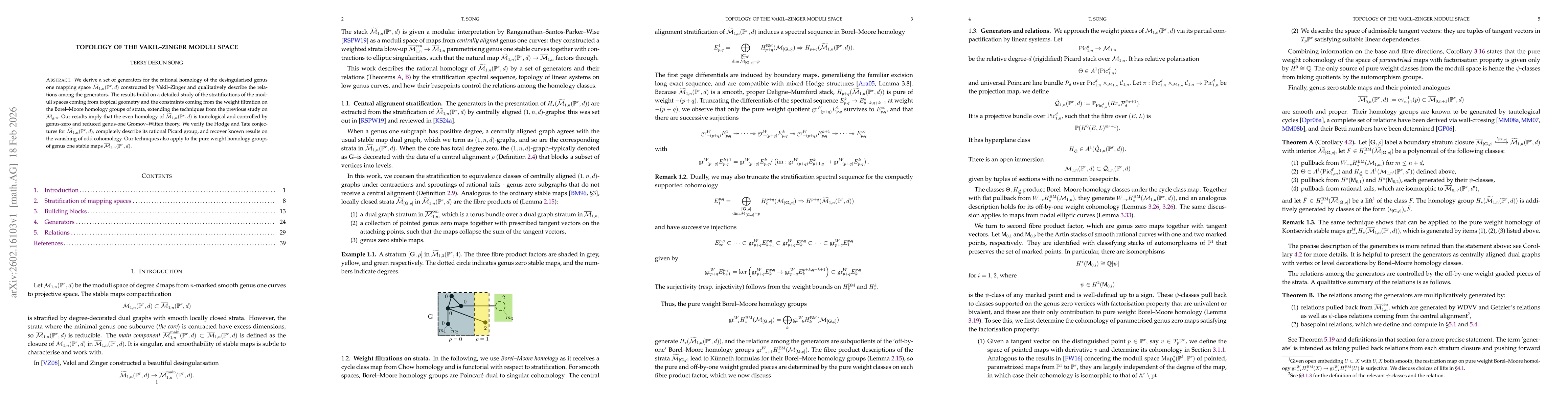 Thumbnail for Topology of the Vakil--Zinger moduli space