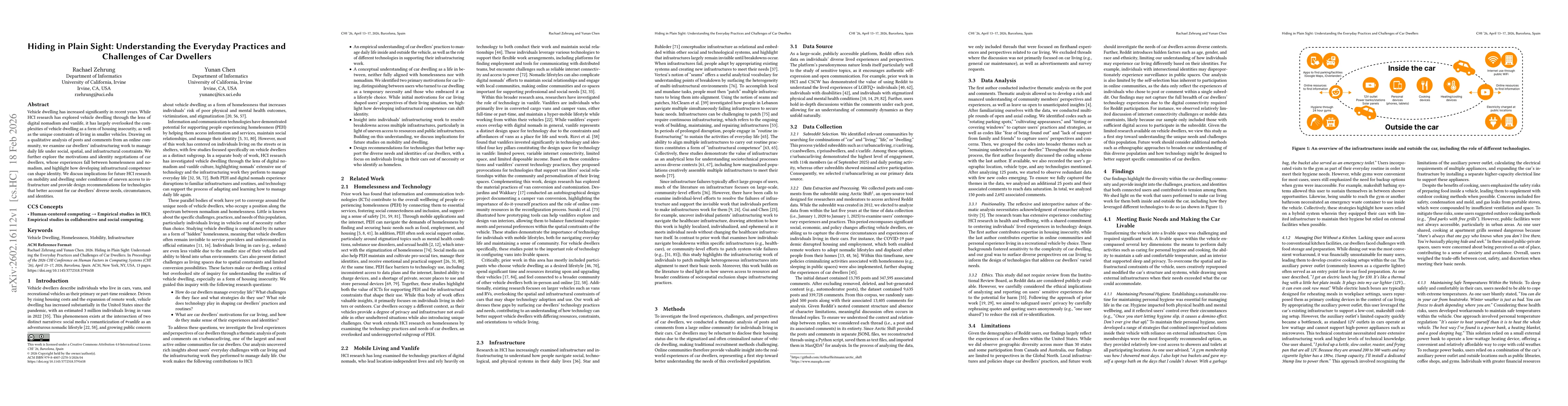 Thumbnail for Hiding in Plain Sight: Understanding the Everyday Practices and Challenges of Car Dwellers