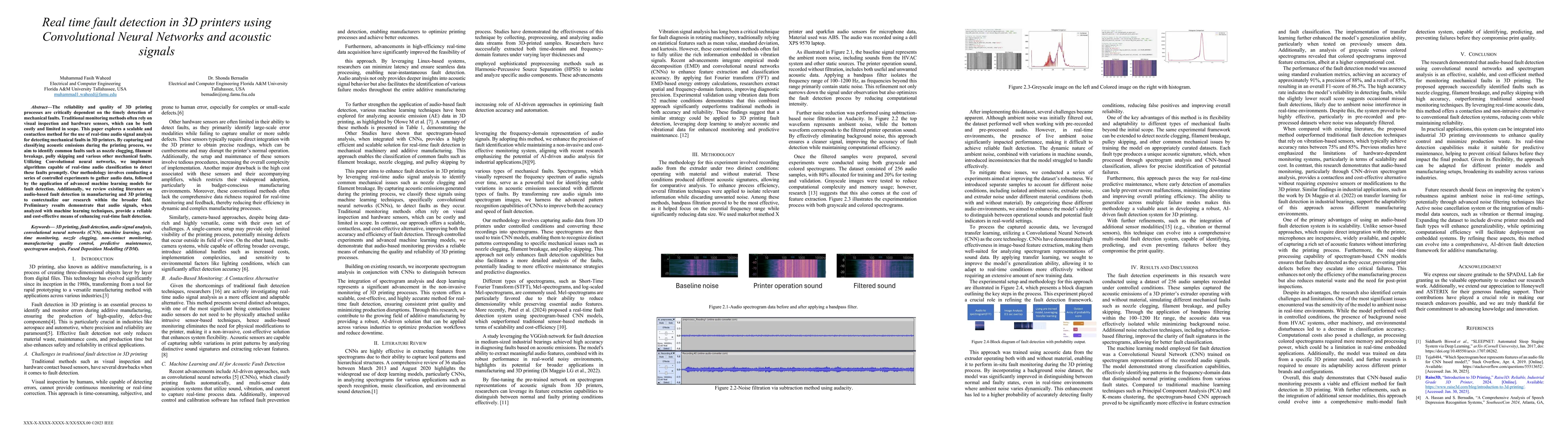 Thumbnail for Real time fault detection in 3D printers using Convolutional Neural Networks and acoustic signals
