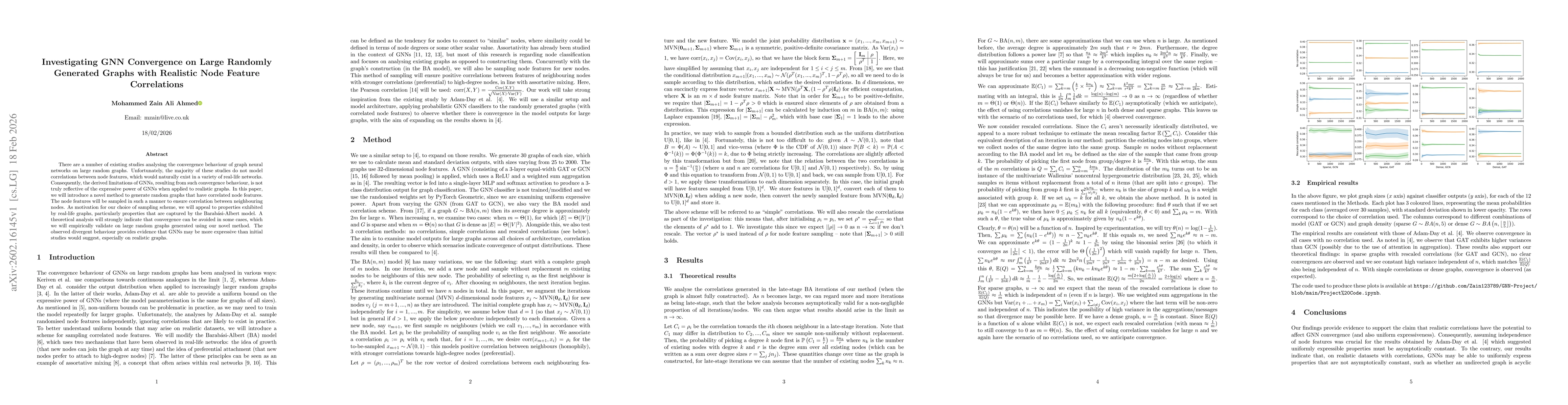 Thumbnail for Investigating GNN Convergence on Large Randomly Generated Graphs with Realistic Node Feature Correlations