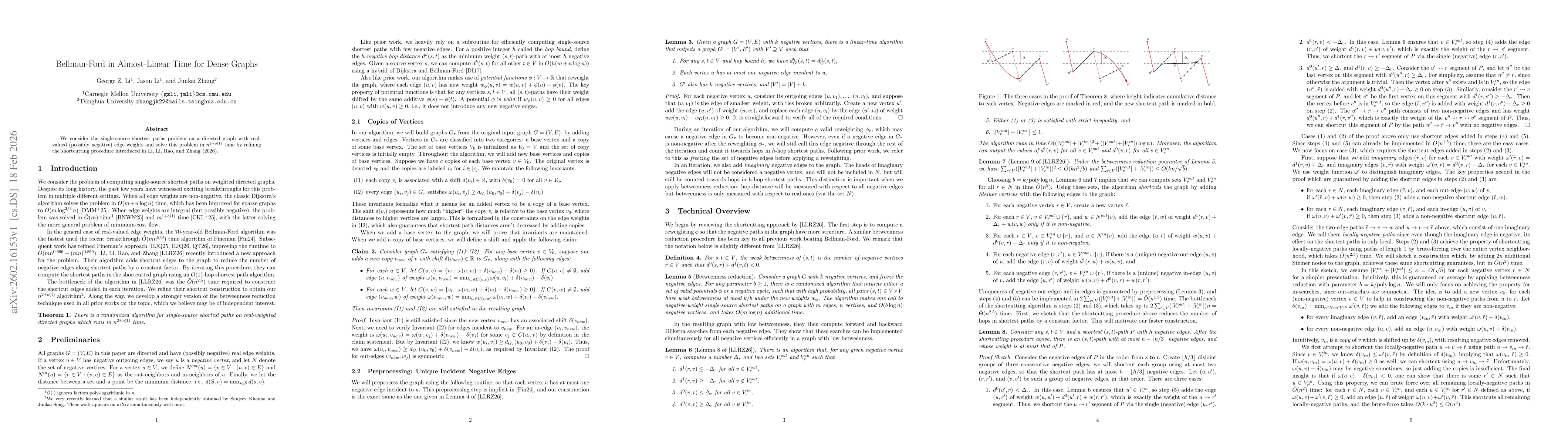 Thumbnail for Bellman-Ford in Almost-Linear Time for Dense Graphs