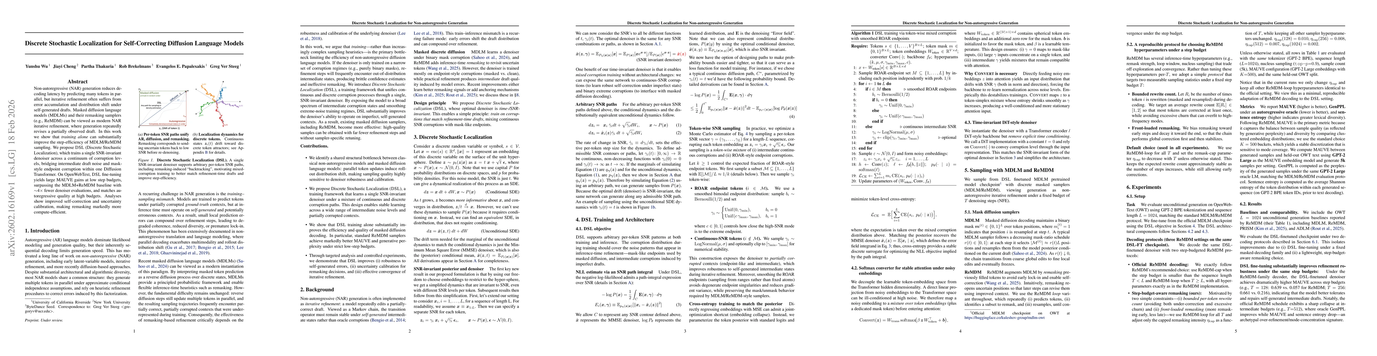 Thumbnail for Discrete Stochastic Localization for Non-autoregressive Generation