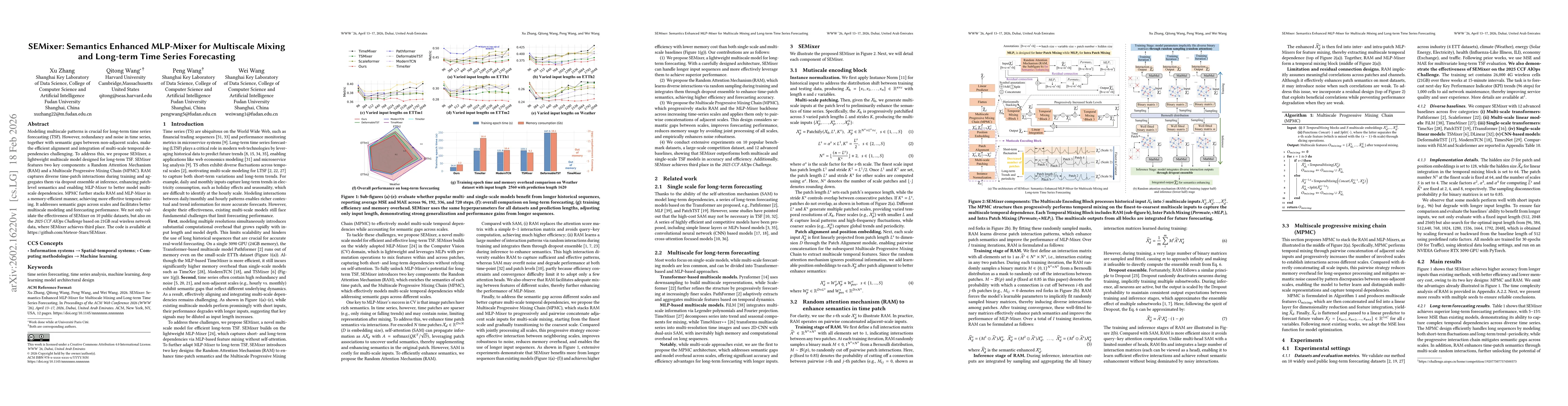 Thumbnail for SEMixer: Semantics Enhanced MLP-Mixer for Multiscale Mixing and Long-term Time Series Forecasting