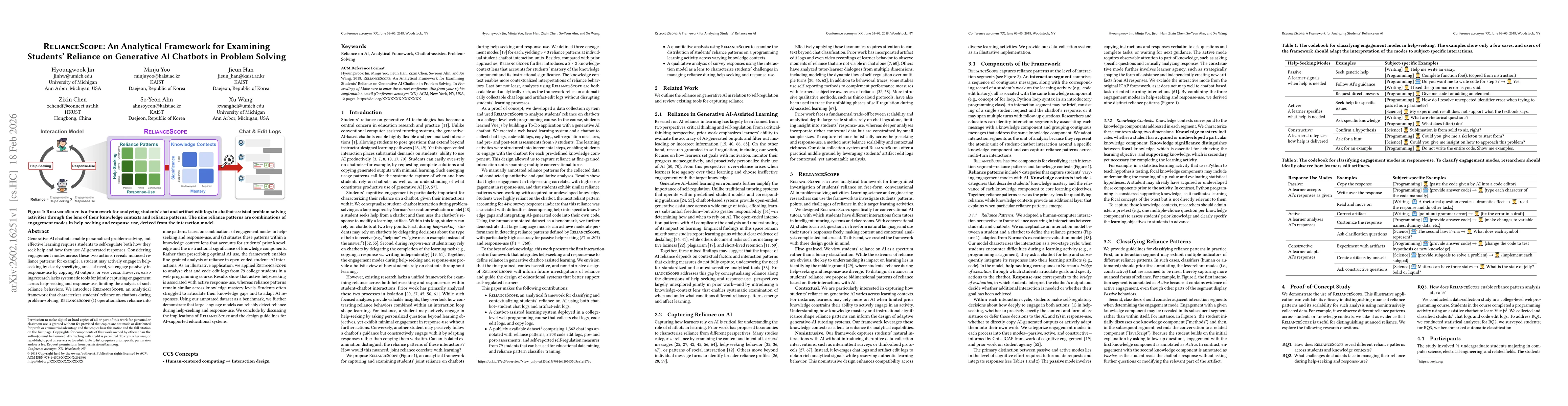 Thumbnail for RelianceScope: An Analytical Framework for Examining Students' Reliance on Generative AI Chatbots in Problem Solving