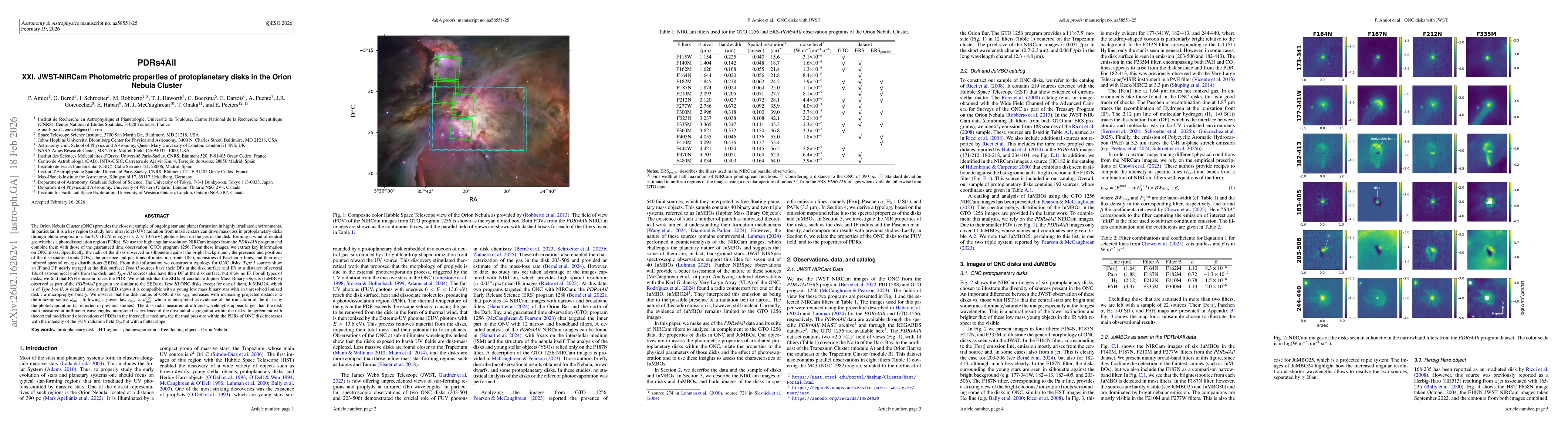 Thumbnail for PDRs4All XXI. JWST-NIRCam Photometric properties of protoplanetary disks in the Orion Nebula Cluster