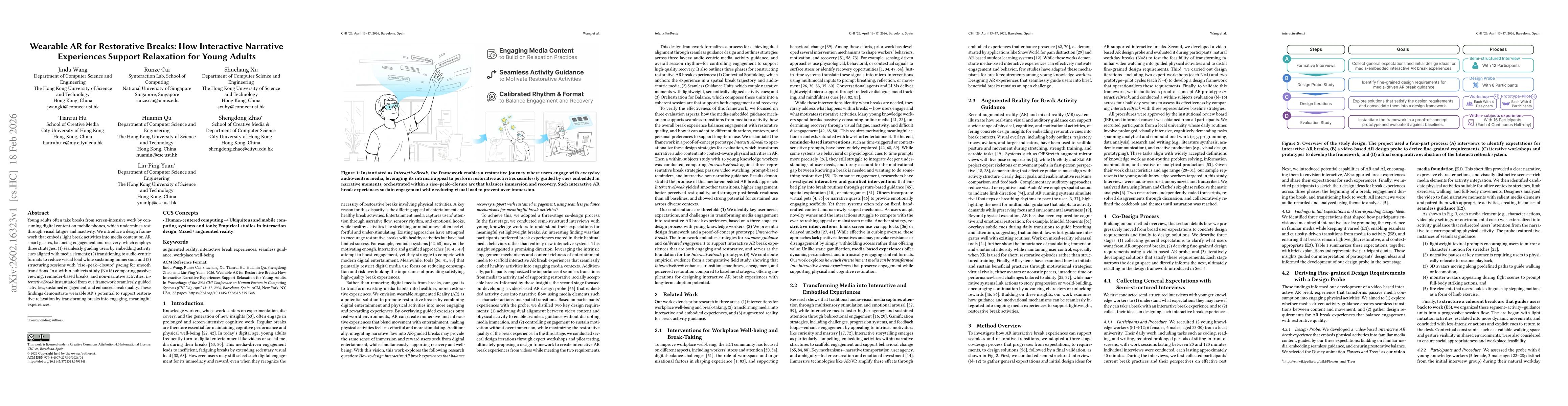 Thumbnail for Wearable AR for Restorative Breaks: How Interactive Narrative Experiences Support Relaxation for Young Adults