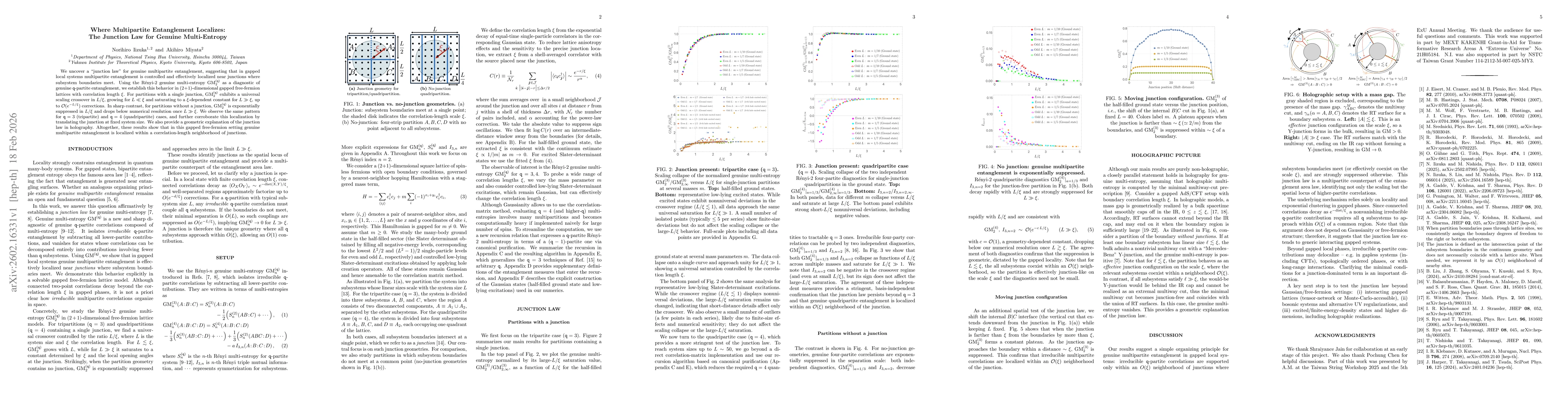 Thumbnail for Where Multipartite Entanglement Localizes: The Junction Law for Genuine Multi-Entropy