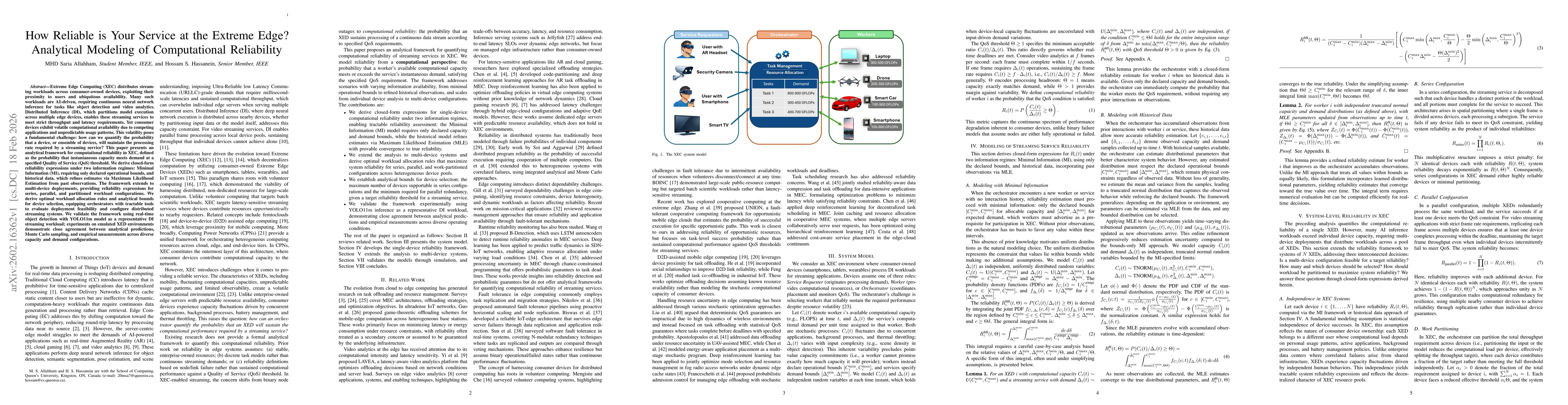 Thumbnail for How Reliable is Your Service at the Extreme Edge? Analytical Modeling of Computational Reliability