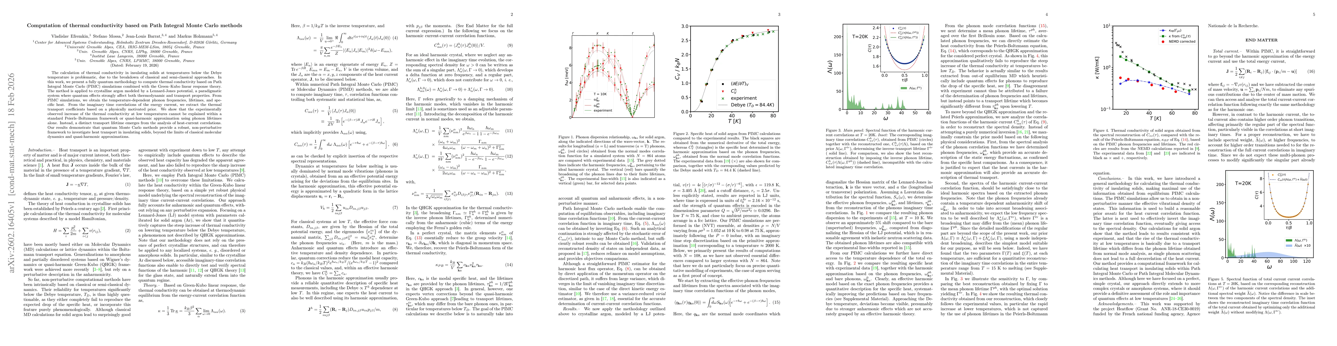 Thumbnail for Computation of thermal conductivity based on Path Integral Monte Carlo methods