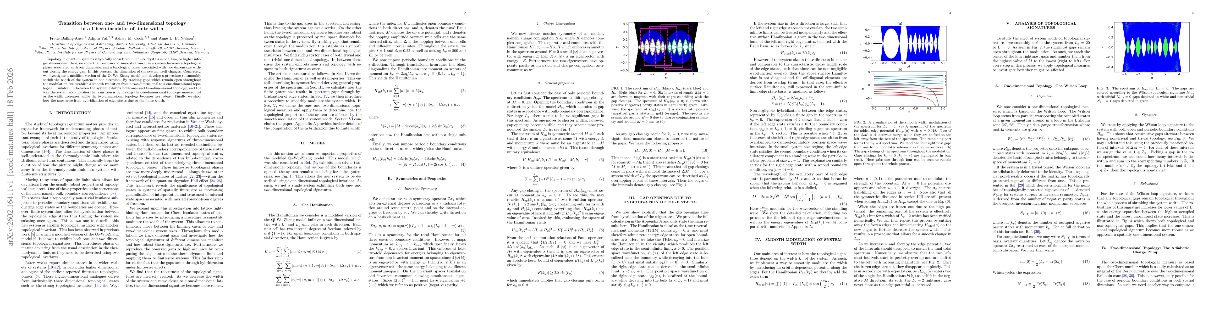 Thumbnail for Transition between one- and two-dimensional topology in a Chern insulator of finite width