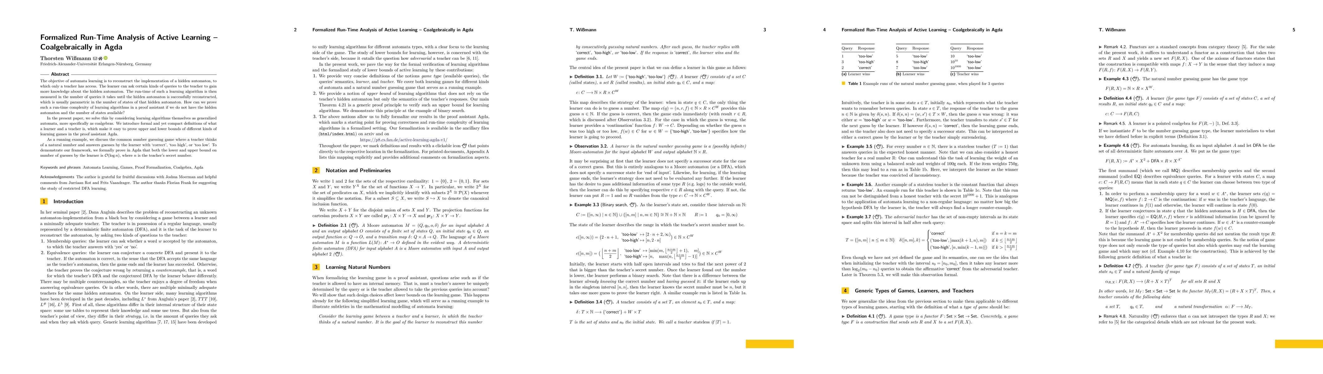 Thumbnail for Formalized Run-Time Analysis of Active Learning -- Coalgebraically in Agda