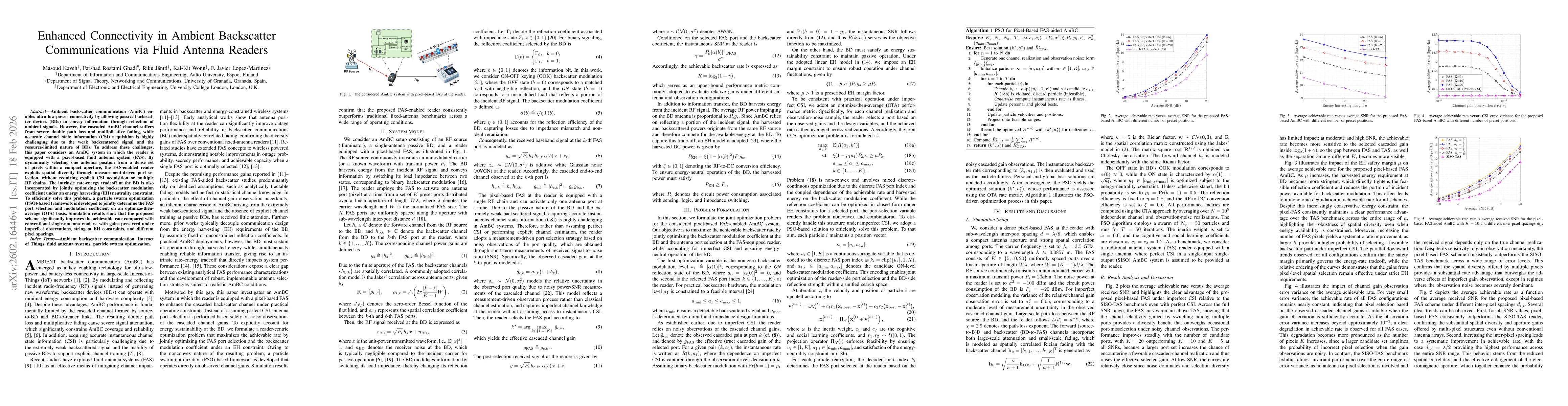 Thumbnail for Enhanced Connectivity in Ambient Backscatter Communications via Fluid Antenna Readers