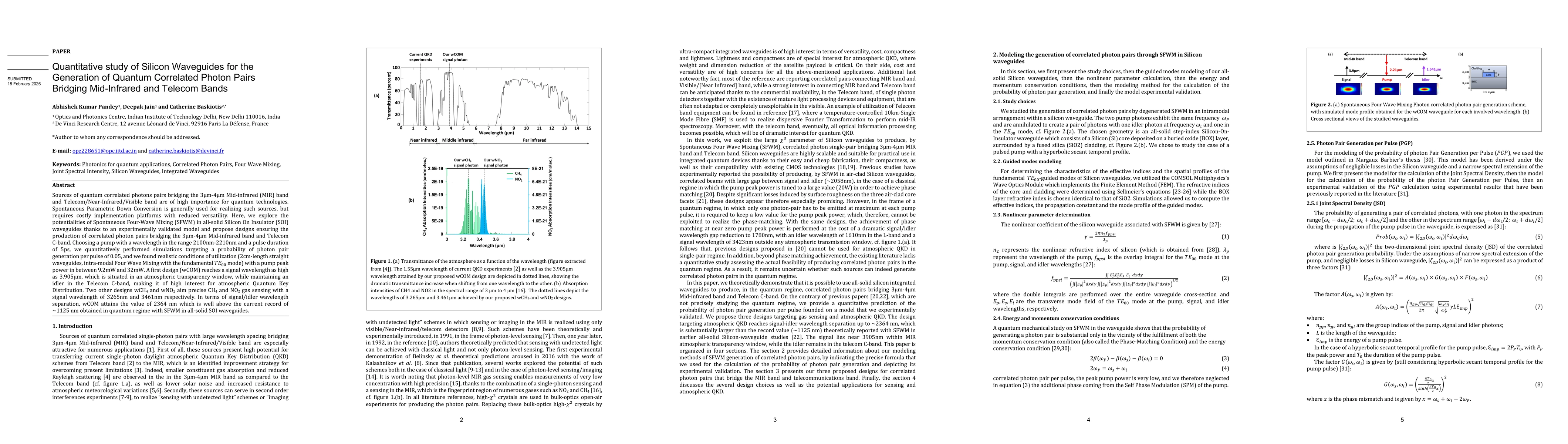 Thumbnail for Quantitative study of Silicon Waveguides for the Generation of Quantum Correlated Photon Pairs Bridging Mid-Infrared and Telecom Bands