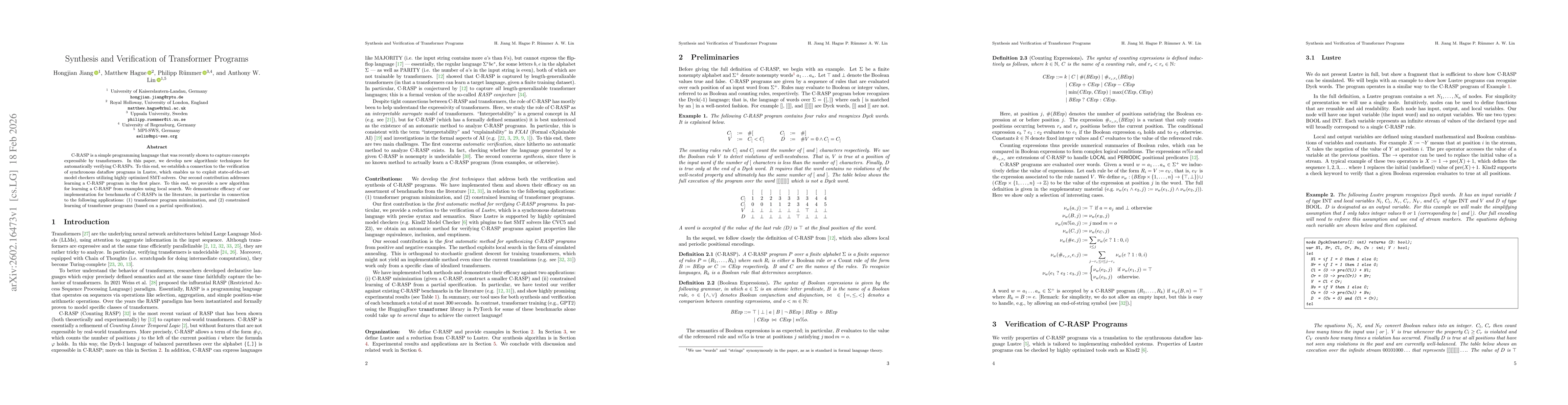 Thumbnail for Synthesis and Verification of Transformer Programs