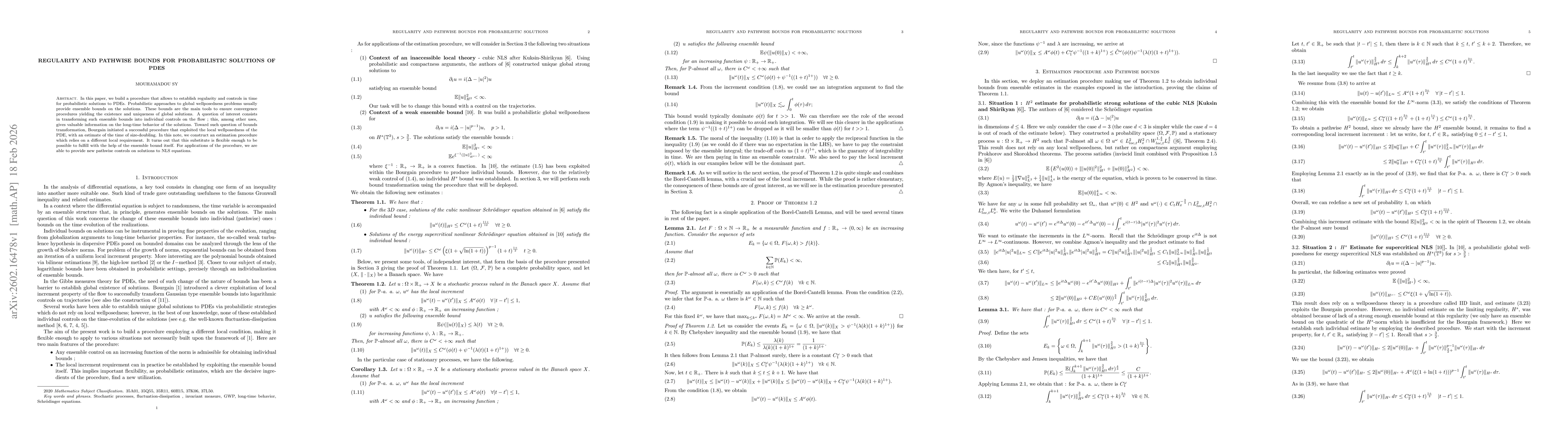 Thumbnail for Regularity and Pathwise bounds for probabilistic solutions of PDEs
