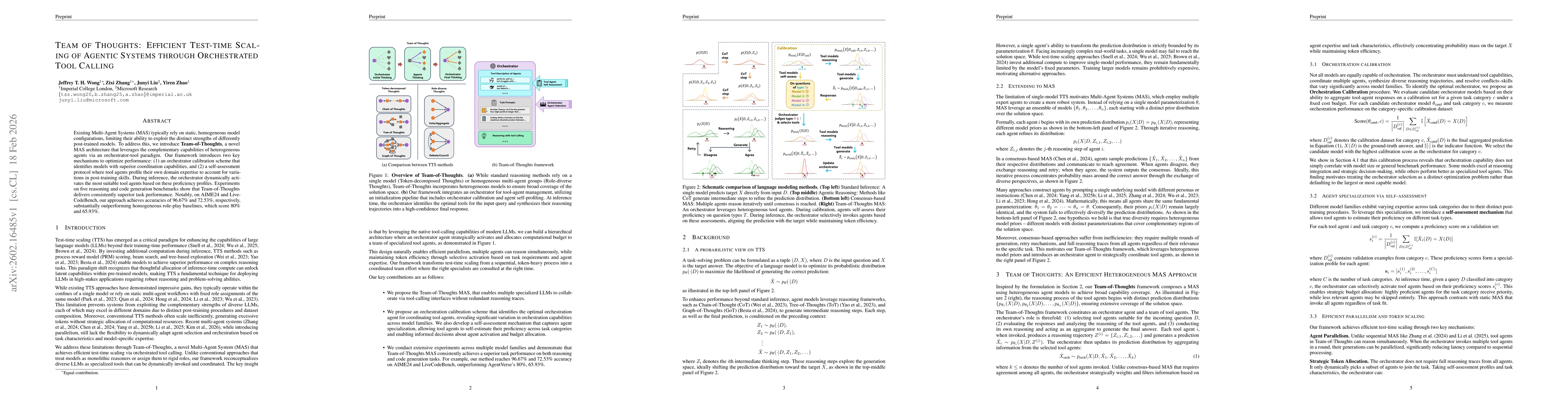 Thumbnail for Team of Thoughts: Efficient Test-time Scaling of Agentic Systems through Orchestrated Tool Calling