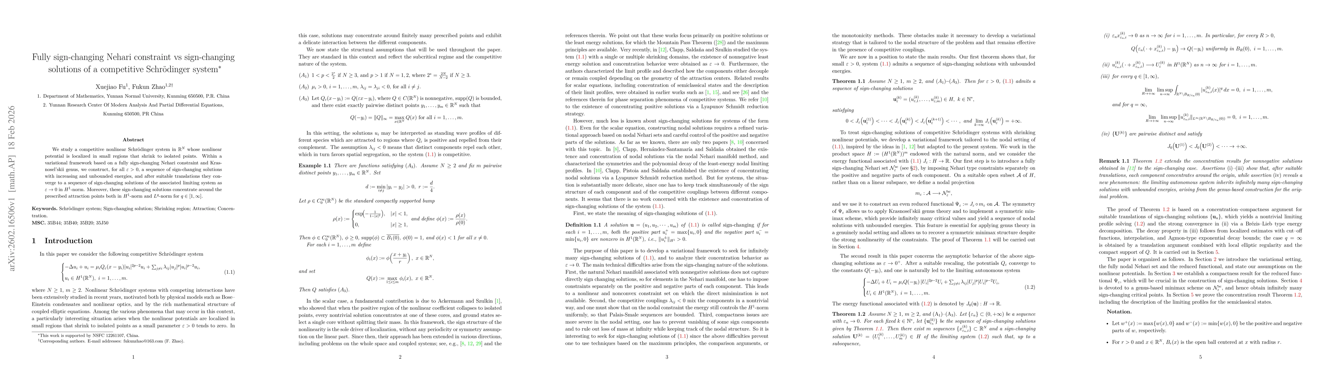 Thumbnail for Fully sign-changing Nehari constraint vs sign-changing solutions of a competitive Schrödinger system