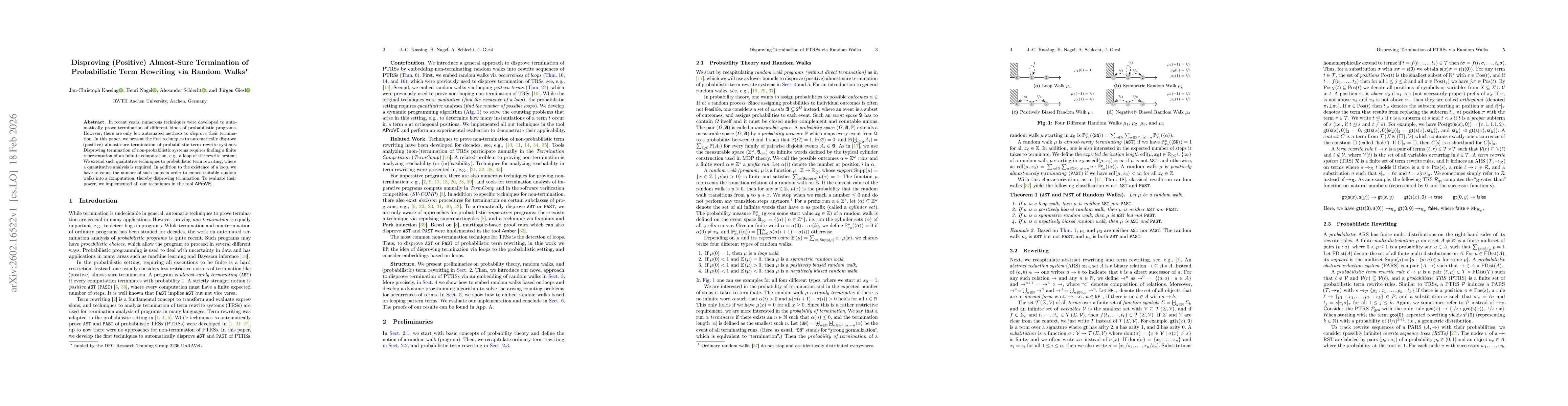 Thumbnail for Disproving (Positive) Almost-Sure Termination of Probabilistic Term Rewriting via Random Walks