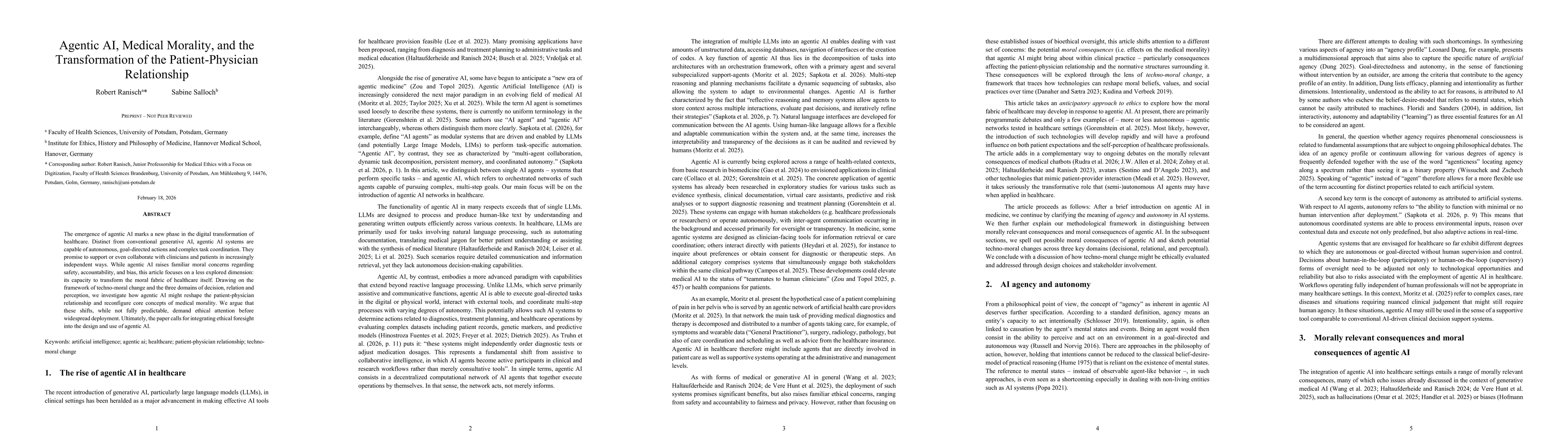 Thumbnail for Agentic AI, Medical Morality, and the Transformation of the Patient-Physician Relationship