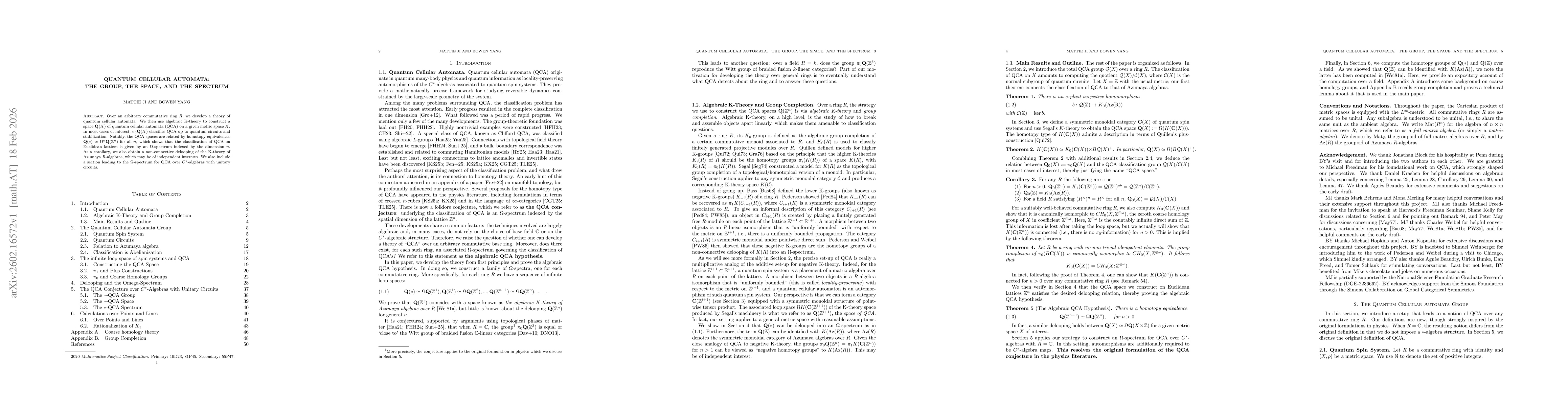 Thumbnail for Quantum Cellular Automata: The Group, the Space, and the Spectrum