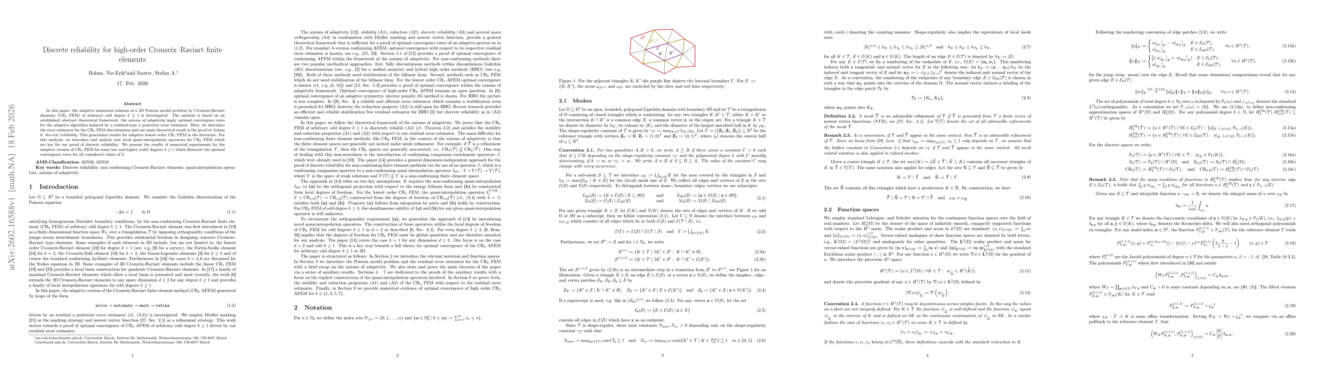 Thumbnail for Discrete reliability for high-order Crouzeix--Raviart finite elements