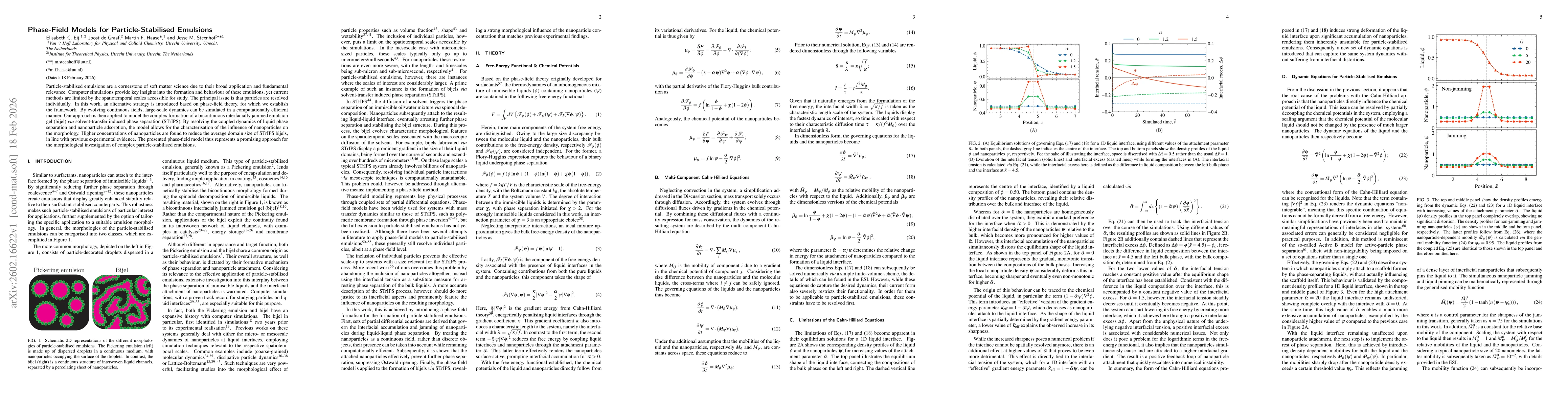 Thumbnail for Phase-Field Models for Particle-Stabilised Emulsions