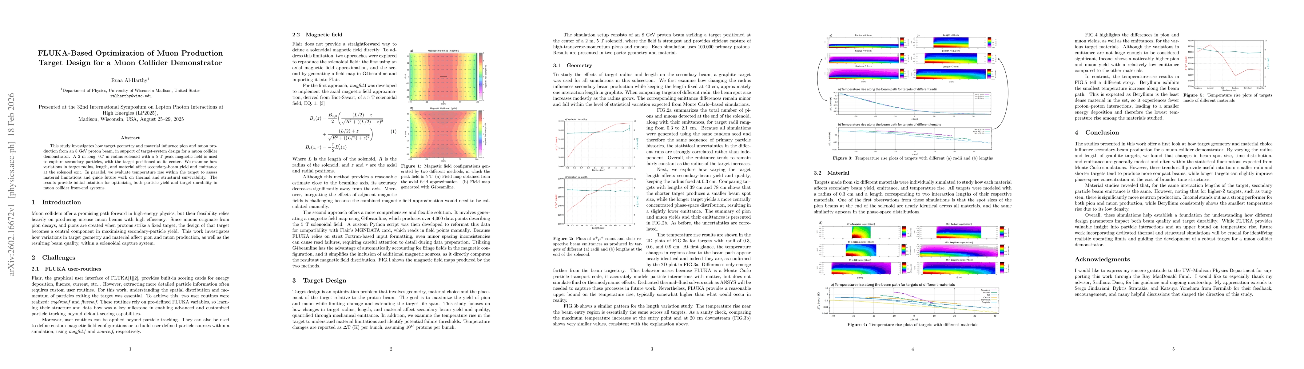 Thumbnail for FLUKA-Based Optimization of Muon Production Target Design for a Muon Collider Demonstrator