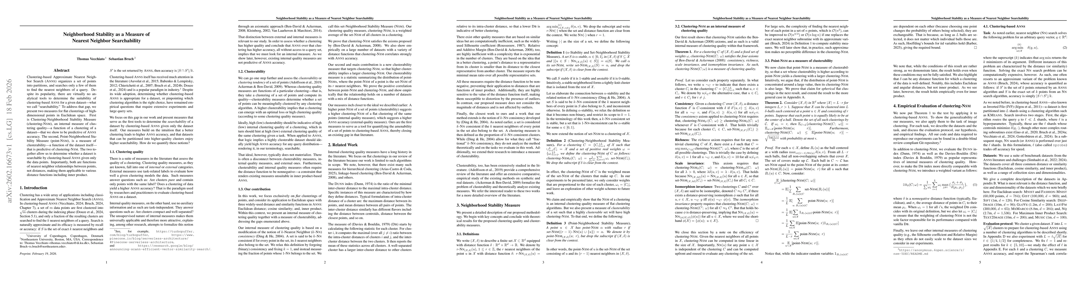 Thumbnail for Neighborhood Stability as a Measure of Nearest Neighbor Searchability