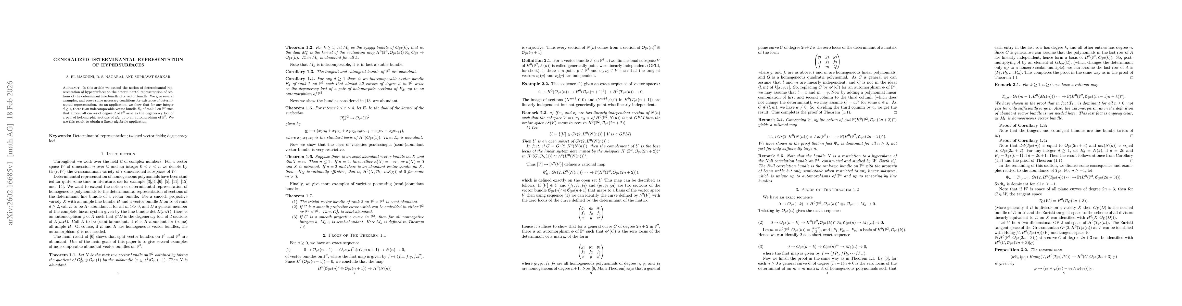 Thumbnail for Generalized determinantal representation of hypersurfaces