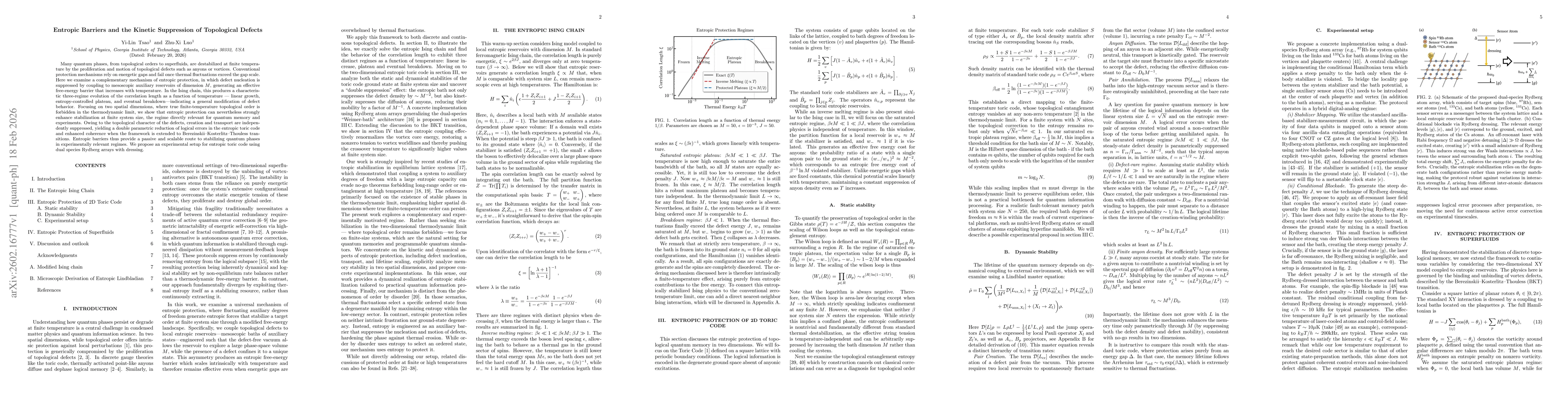 Thumbnail for Entropic Barriers and the Kinetic Suppression of Topological Defects