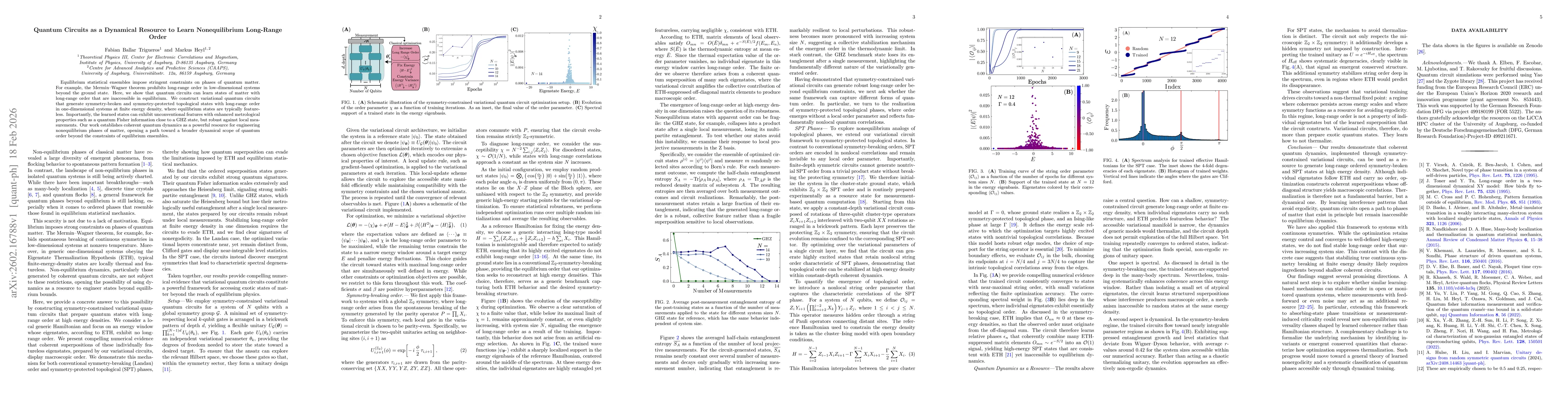 Thumbnail for Quantum Circuits as a Dynamical Resource to Learn Nonequilibrium Long-Range Order