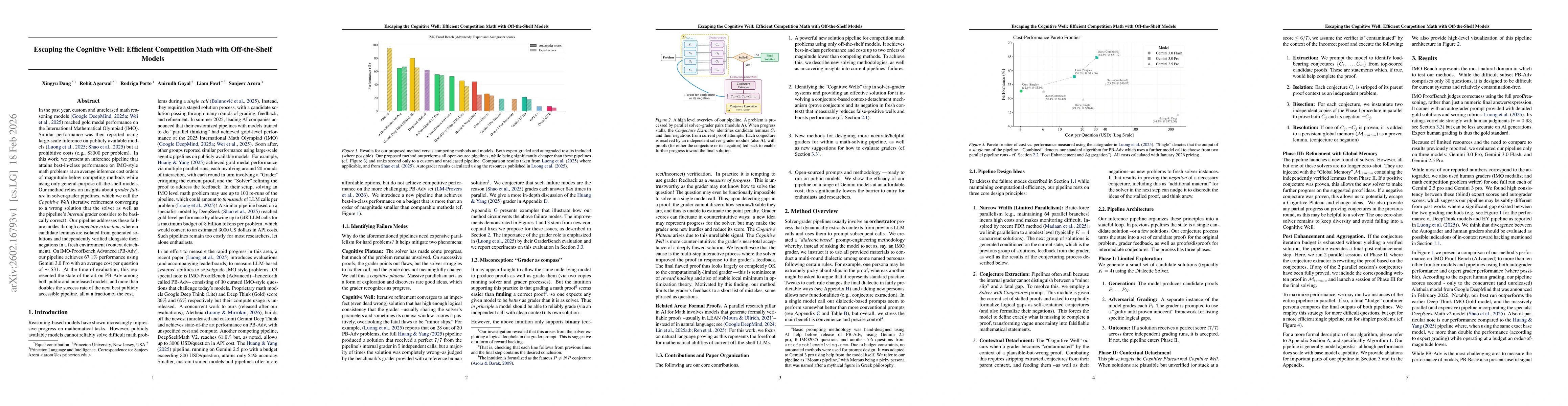 Thumbnail for Escaping the Cognitive Well: Efficient Competition Math with Off-the-Shelf Models