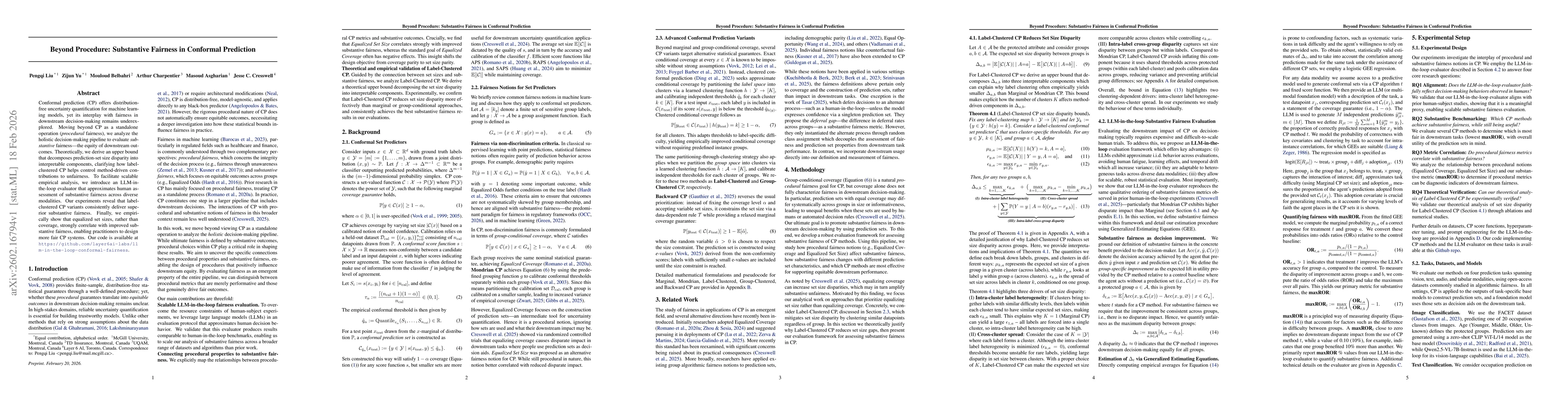 Thumbnail for Beyond Procedure: Substantive Fairness in Conformal Prediction