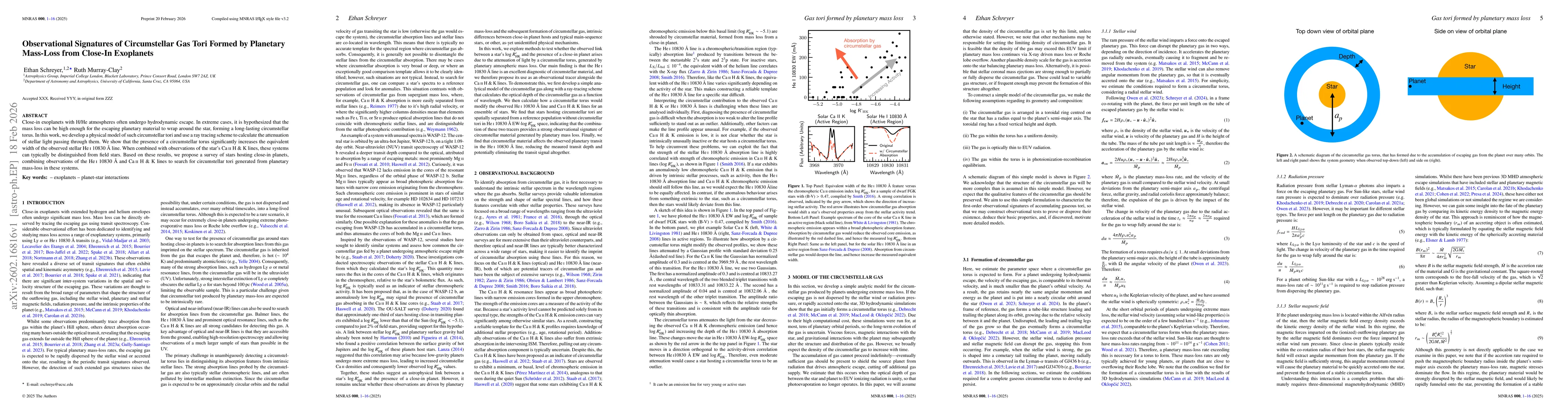 Thumbnail for Observational Signatures of Circumstellar Gas Tori Formed by Planetary Mass-Loss from Close-In Exoplanets