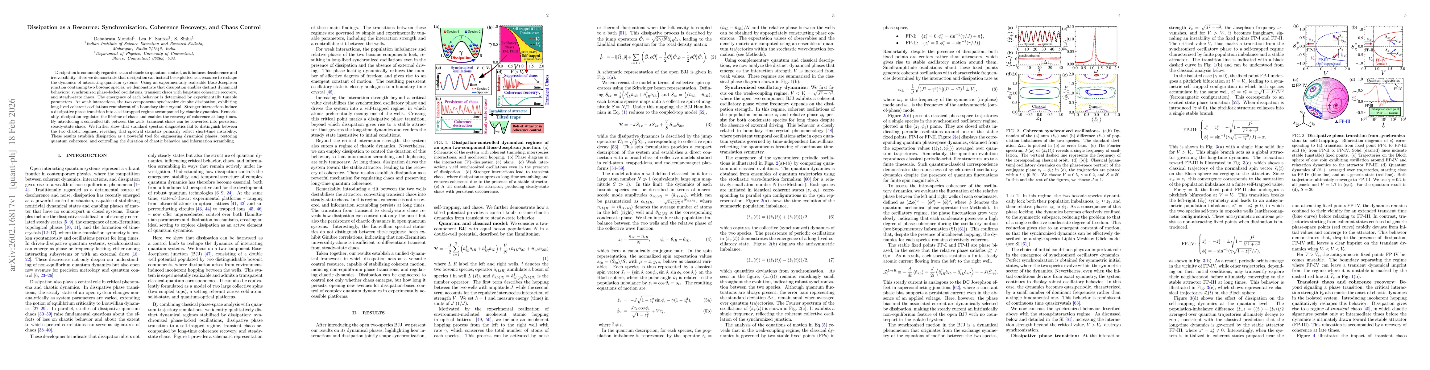 Thumbnail for Dissipation as a Resource: Synchronization, Coherence Recovery, and Chaos Control