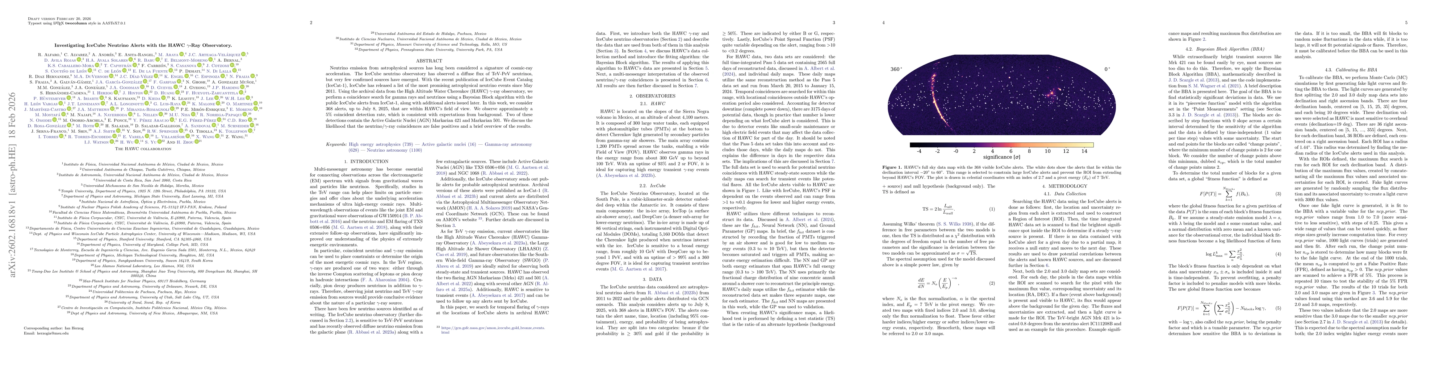 Thumbnail for Investigating IceCube Neutrino Alerts with the HAWC $γ$-Ray Observatory