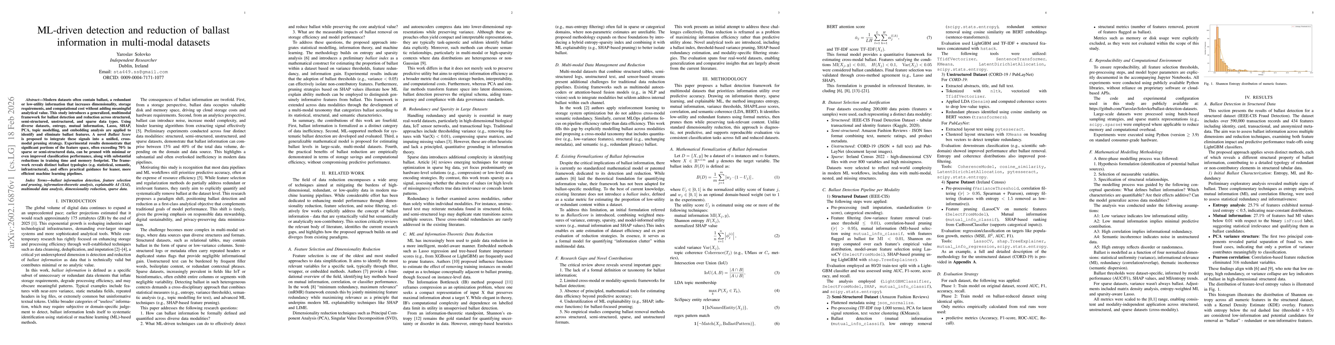 Thumbnail for ML-driven detection and reduction of ballast information in multi-modal datasets