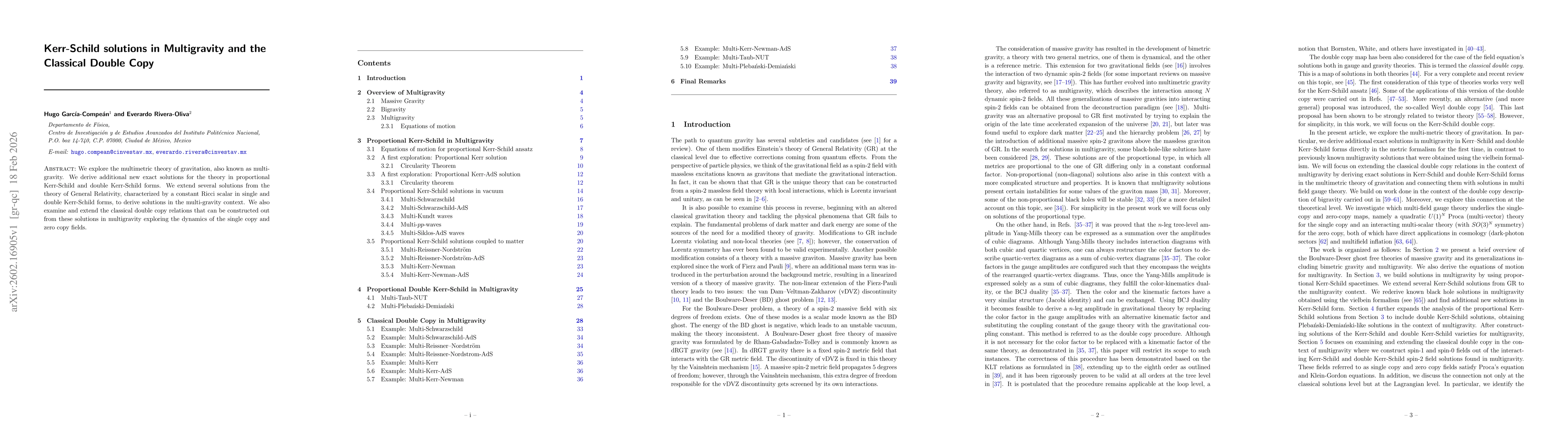 Thumbnail for Kerr-Schild solutions in Multigravity and the Classical Double Copy