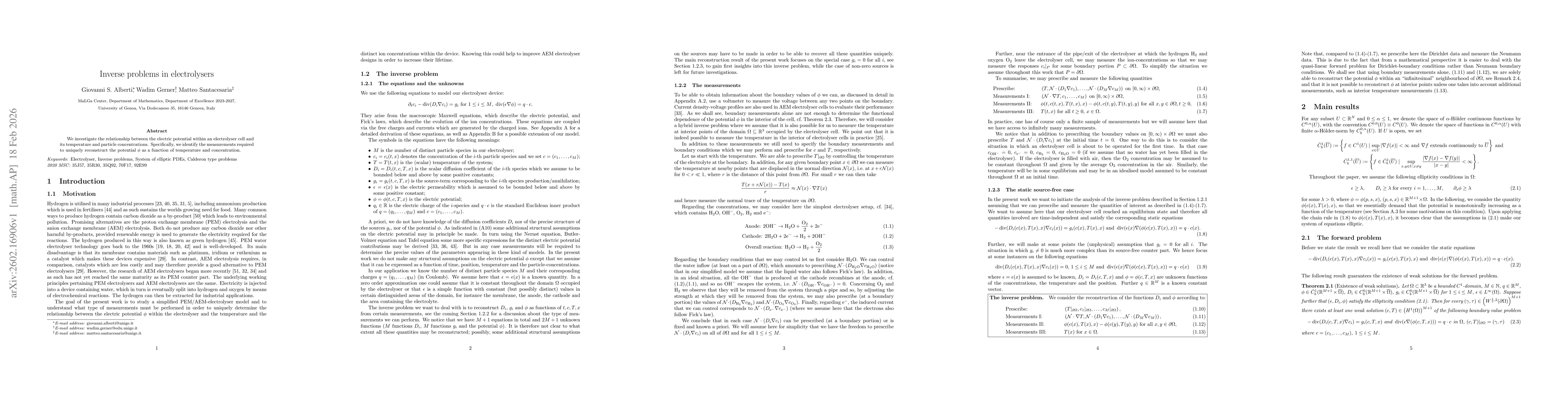 Thumbnail for Inverse problems in electrolysers