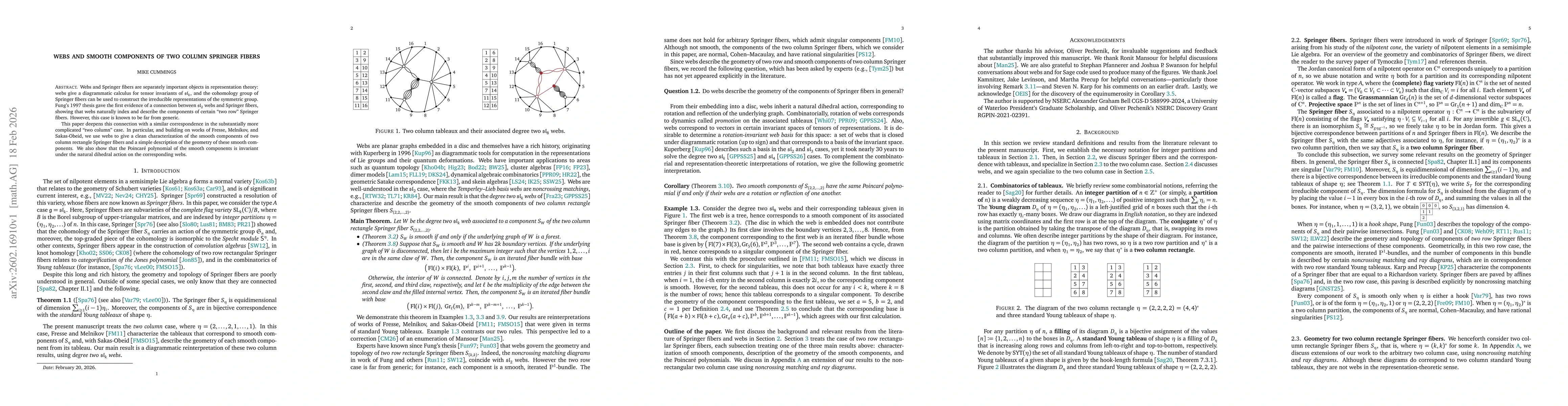 Thumbnail for Webs and smooth components of two column Springer fibers