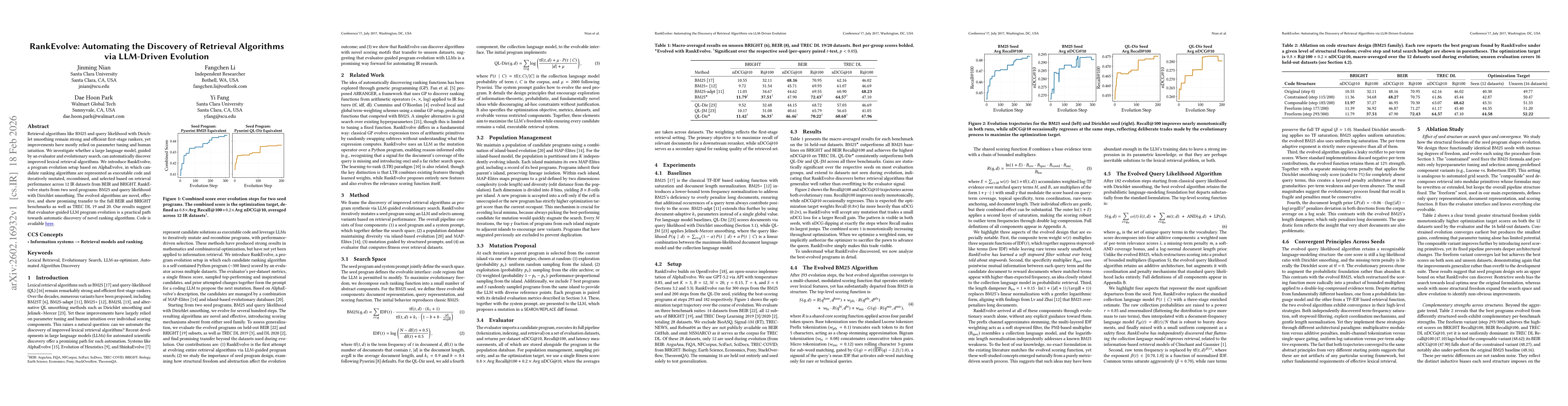 Thumbnail for RankEvolve: Automating the Discovery of Retrieval Algorithms via LLM-Driven Evolution