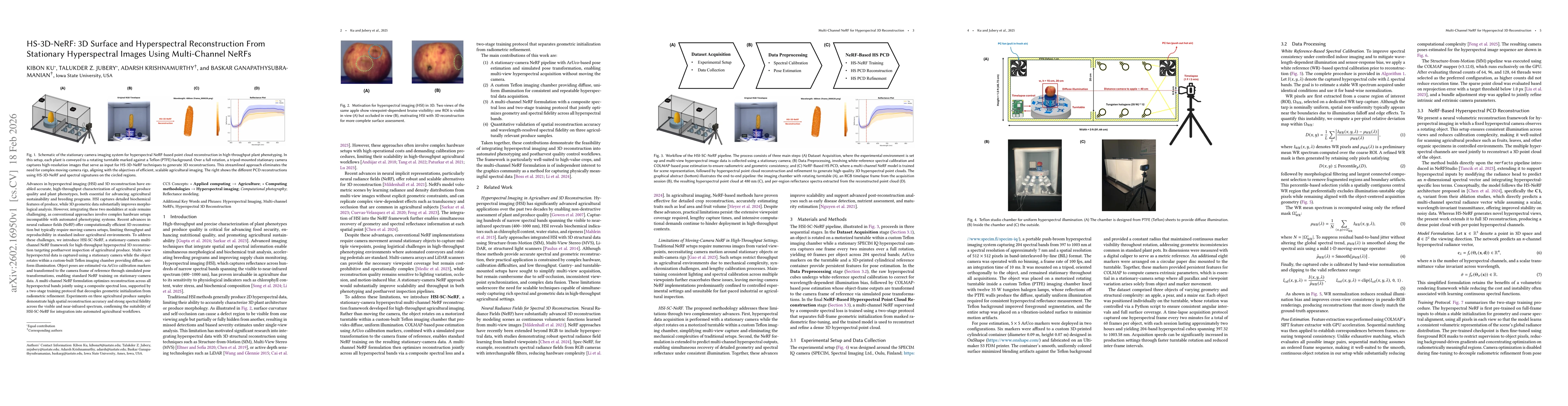 Thumbnail for HS-3D-NeRF: 3D Surface and Hyperspectral Reconstruction From Stationary Hyperspectral Images Using Multi-Channel NeRFs
